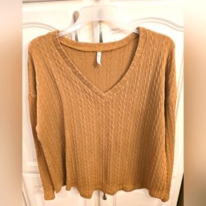 MTS Warm Brown V-Neck Sweater
